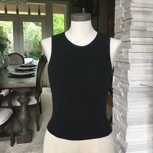 Tehen black chain knit tank